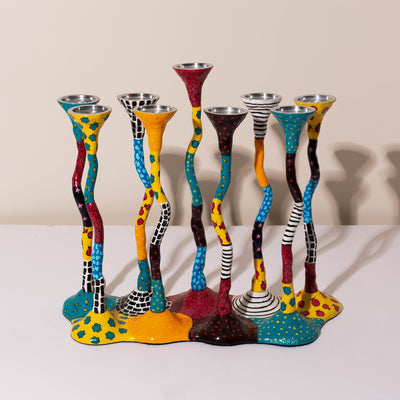 Hand-painted Aluminum for Modern Hanukkah - Curvix Series