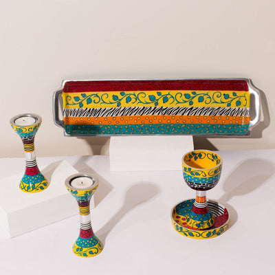 Colorful Yellow Shabbat Set – Yellow Joy Series