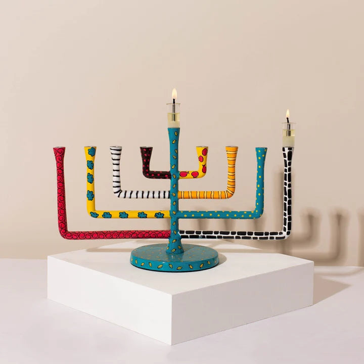 Colorful Hanukkah Menorah – NOLA Series 