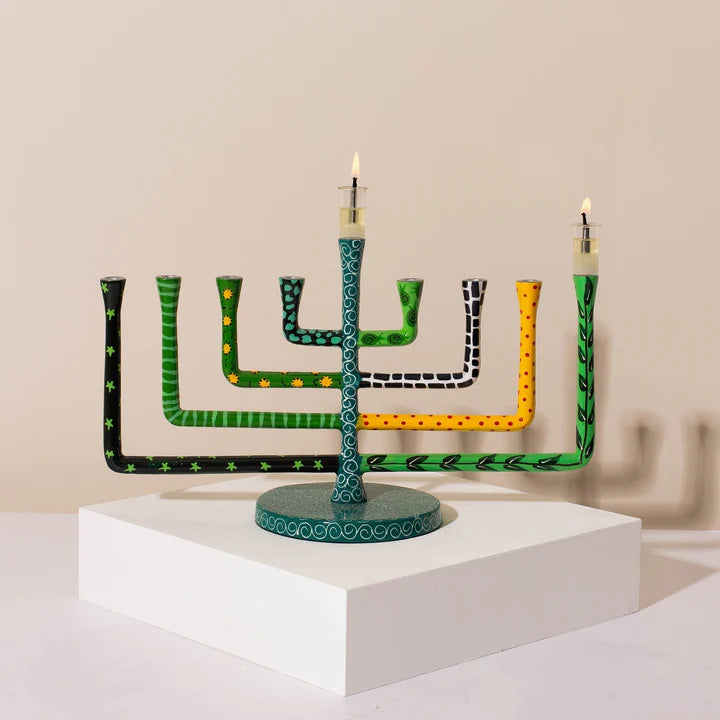 Colorful Hanukkah Menorah – NOLA Series 