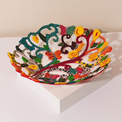 Artistic Tree of Life Dining Bowl – Multicolor – Eden Series