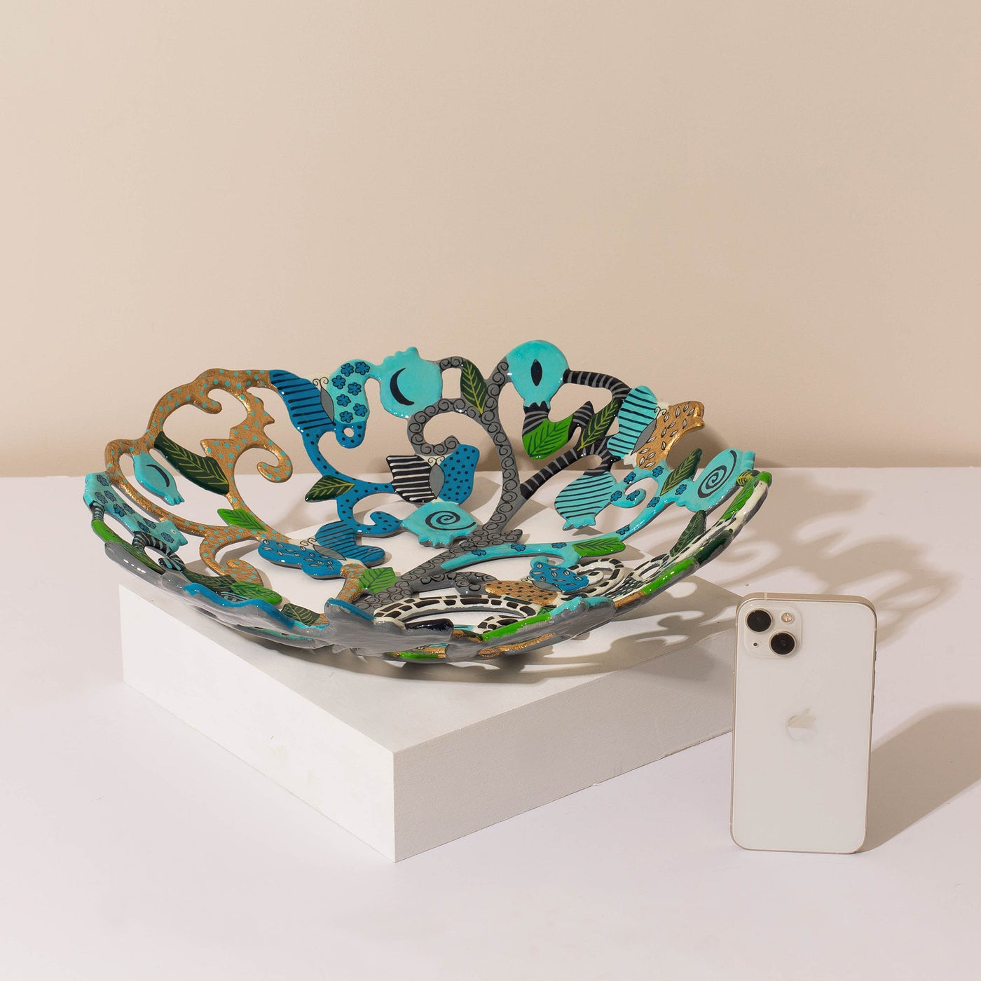 Artistic Tree of Life Dining Bowl – Multicolor – Eden Series