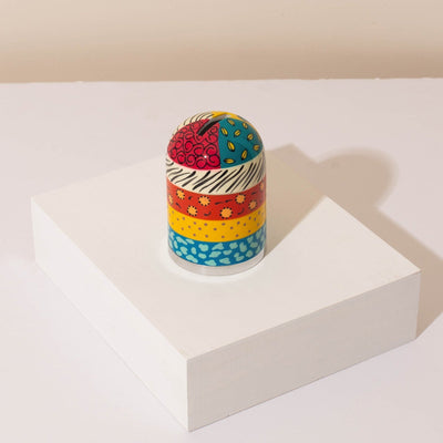 Modern Tzedakah Box – Colorful Handcrafted Aluminum – Coins Series