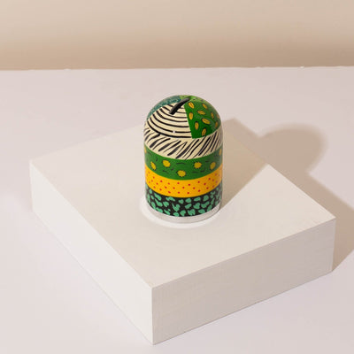Modern Tzedakah Box – Colorful Handcrafted Aluminum – Coins Series