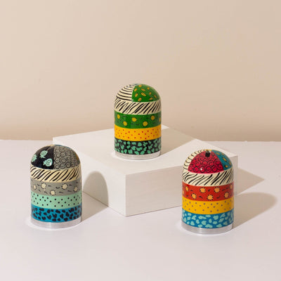 Modern Tzedakah Box – Colorful Handcrafted Aluminum – Coins Series