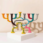 Modern Artistic Hand-Painted Menorah – Loopa Series