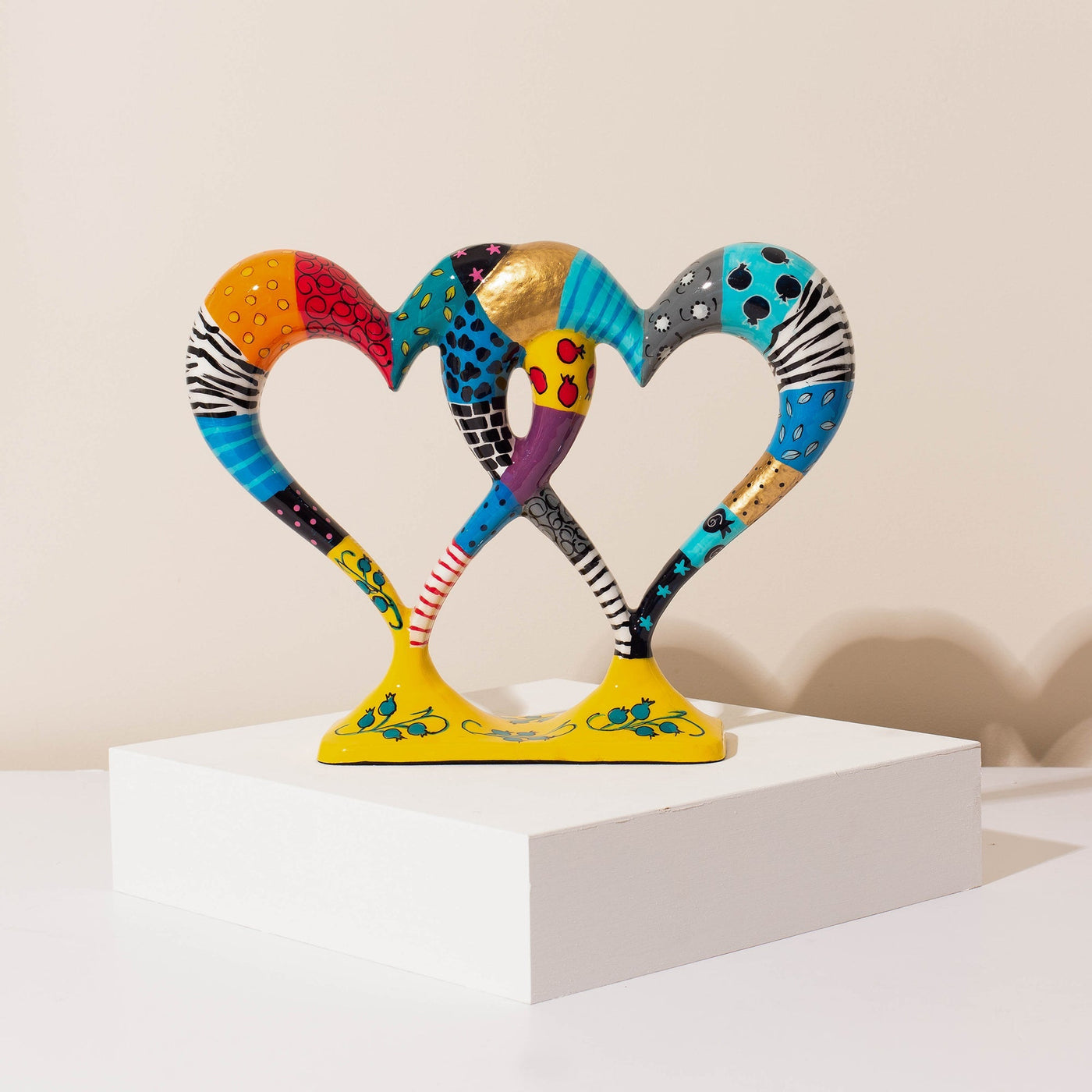 Handcrafted Double Heart Sculpture – Pairfect (Small) Series