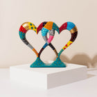 Eternal Pair Enamel Heart Sculpture