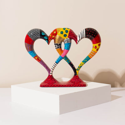 Handcrafted Double Heart Sculpture – Pairfect (Small) Series