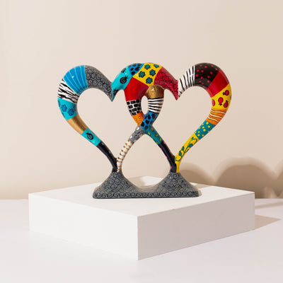 Handcrafted Double Heart Sculpture – Pairfect (Small) Series