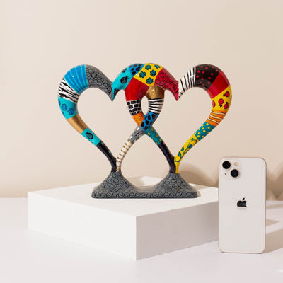 Handcrafted Double Heart Sculpture – Pairfect (Small) Series