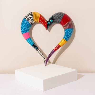 Handcrafted Colorful Heart Wall Art – ArtBeat Series