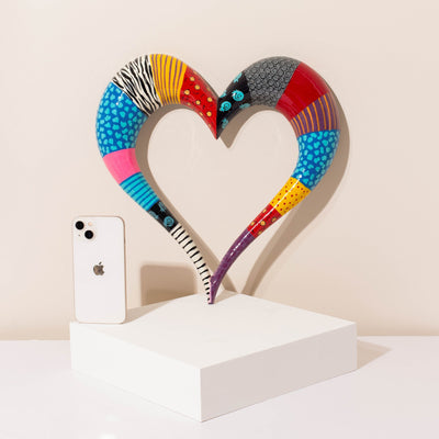 Handcrafted Colorful Heart Wall Art – ArtBeat Series