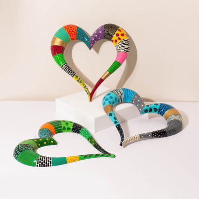 Handcrafted Colorful Heart Wall Art – ArtBeat Series