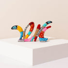 Colorful Hand-Painted ‘Blessed’ Word Stand - Blessed Series