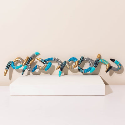 Modern "Welcome" Sign – Aloha Series  Blue