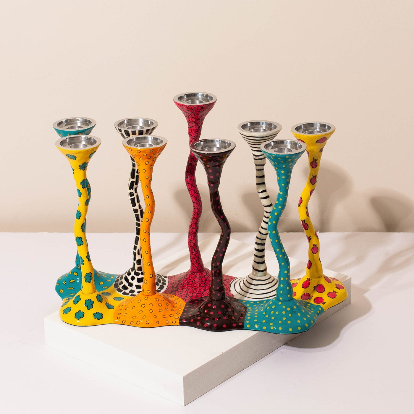 Hand-painted Aluminum for Modern Hanukkah - Curvix Series