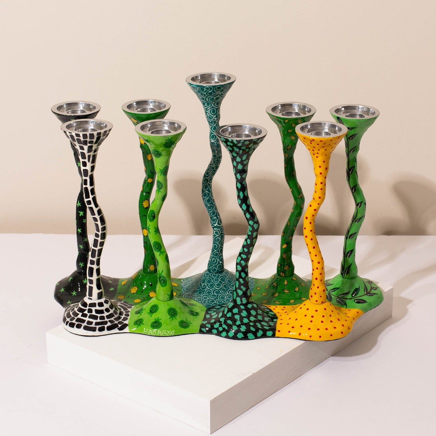 Hand-painted Aluminum for Modern Hanukkah - Curvix Series