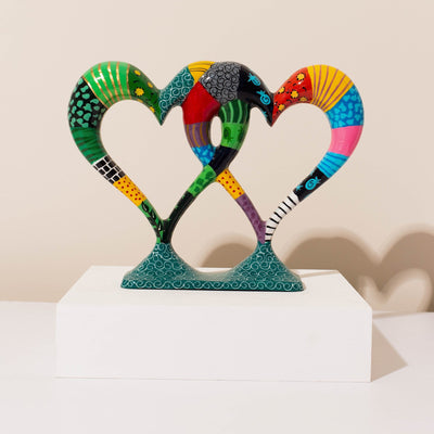 Handcrafted Double Heart Sculpture – Pairfect (Small) Series