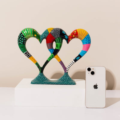 Handcrafted Double Heart Sculpture – Pairfect (Small) Series