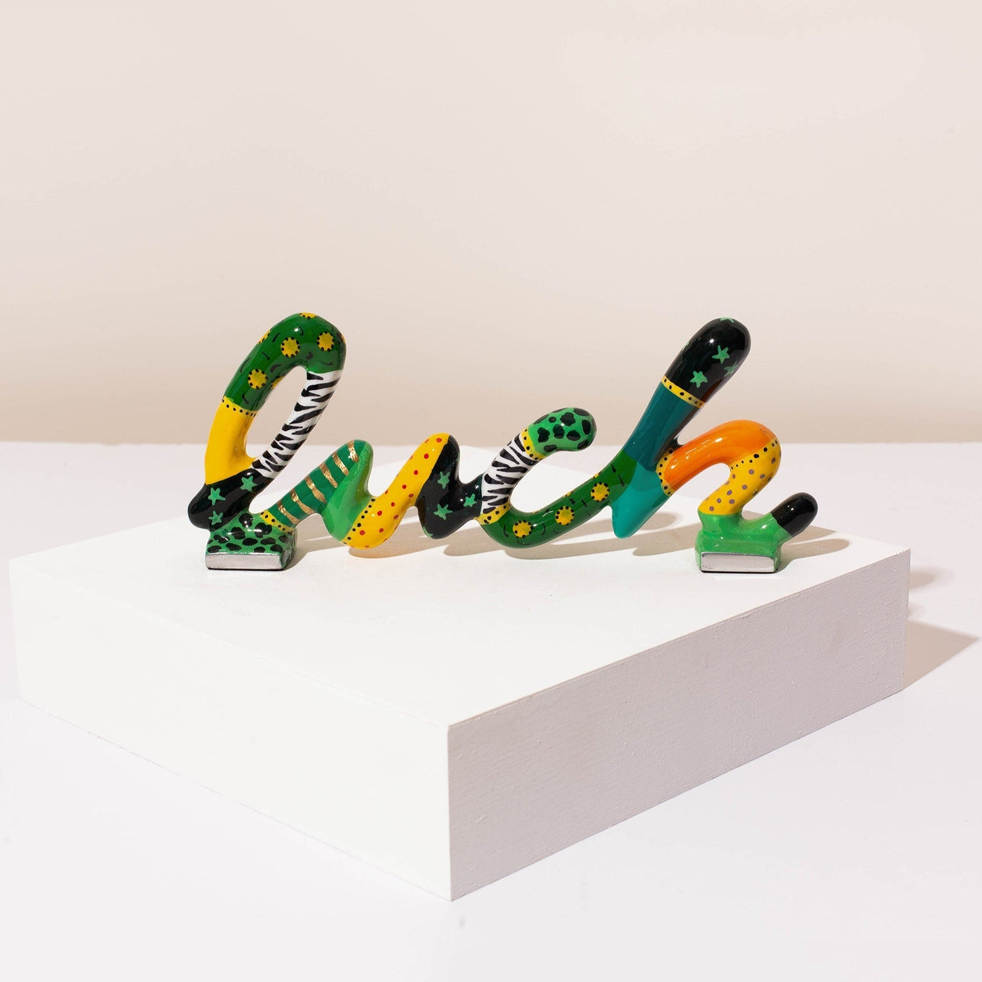 Handcrafted Art for Your Home – Blessed Series  Luck / Green