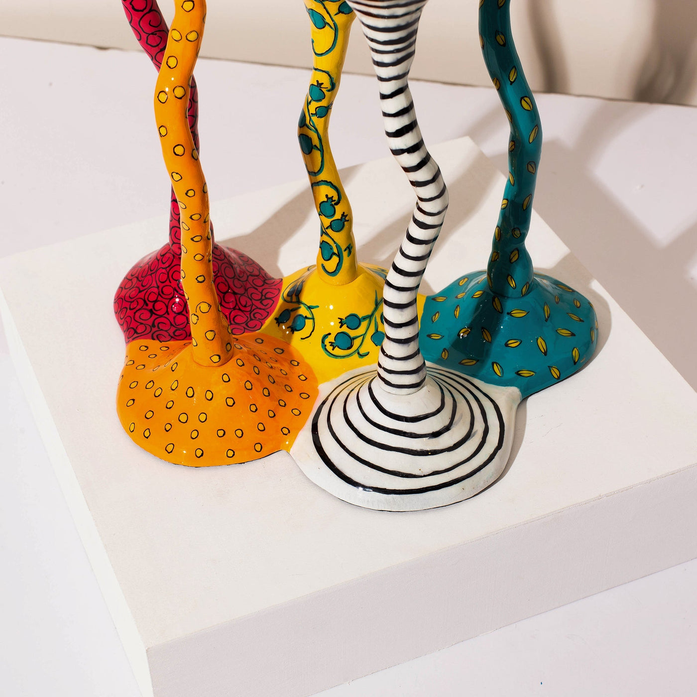 Elegant Shabbat Candlesticks – Connected Design – Bonded Series 