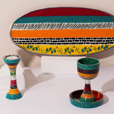 Colorful Shabbat Set – Orange Vibe Series 