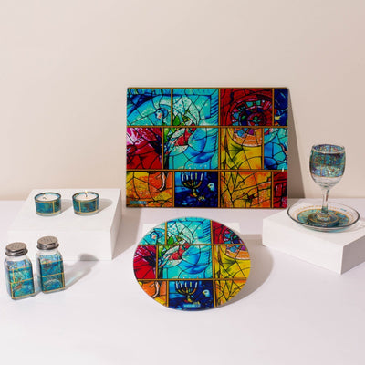 Handmade Luxury Shabbat Set – Chagall Blue Series 