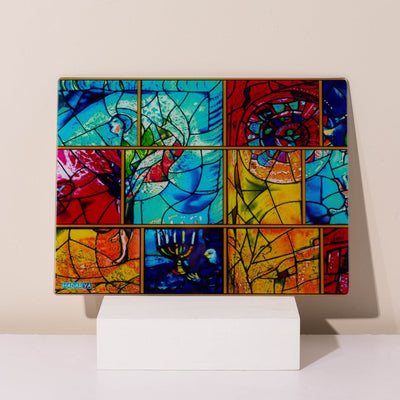 Elegant Shabbat Set with Yellow Enamel – Chagall Yellow Series 