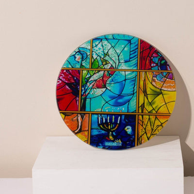 Elegant Shabbat Set with Yellow Enamel – Chagall Yellow Series 
