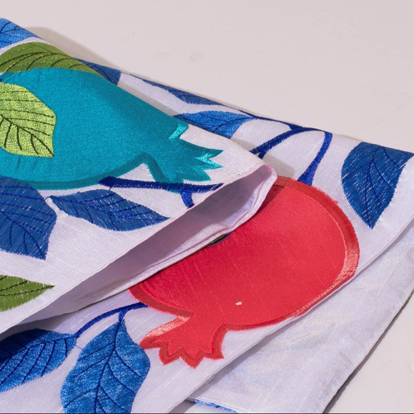 Handmade Challah Cover – Pomegranate Bloom Series