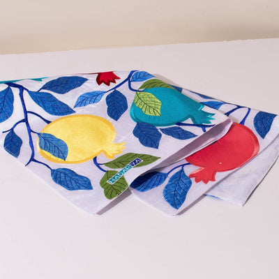 Handmade Challah Cover – Pomegranate Bloom Series