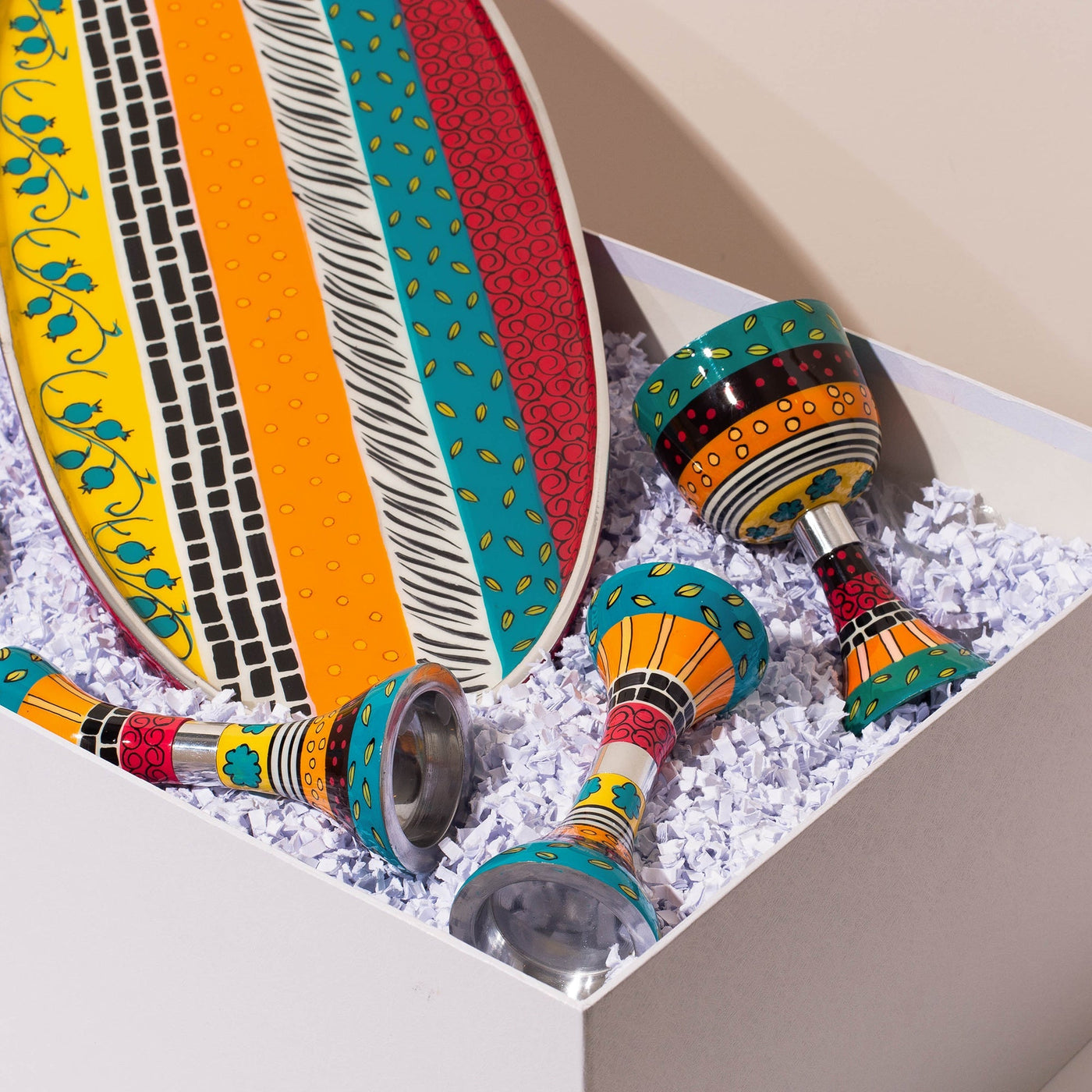 Colorful Shabbat Set – Orange Vibe Series 