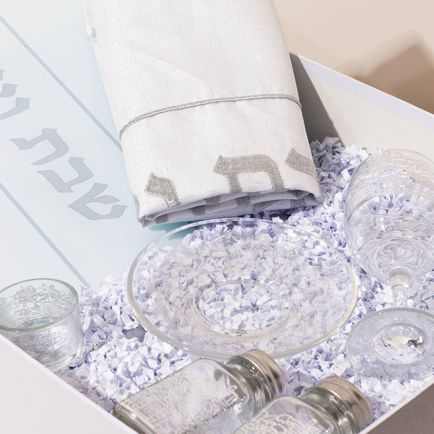 Handmade Luxury Shabbat Set – Silver Spark Series 