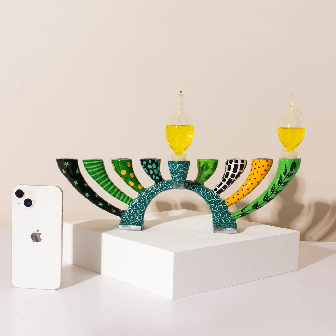 Hand-painted Enamel Finish for Stylish Hanukkah - Twist Series