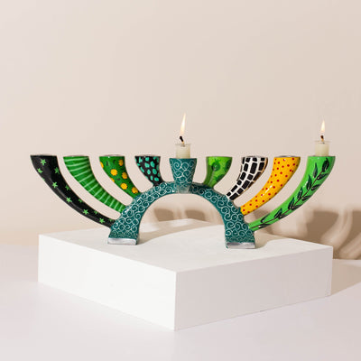 Hand-painted Enamel Finish for Stylish Hanukkah - Twist Series