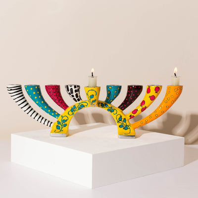 Hand-painted Enamel Finish for Stylish Hanukkah - Twist Series