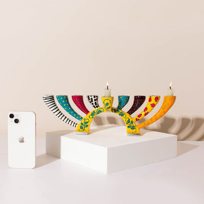 Hand-painted Enamel Finish for Stylish Hanukkah - Twist Series