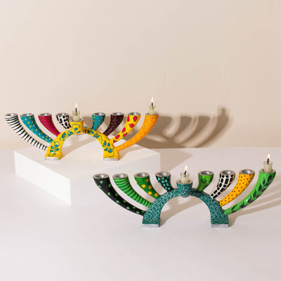 Hand-painted Enamel Finish for Stylish Hanukkah - Twist Series