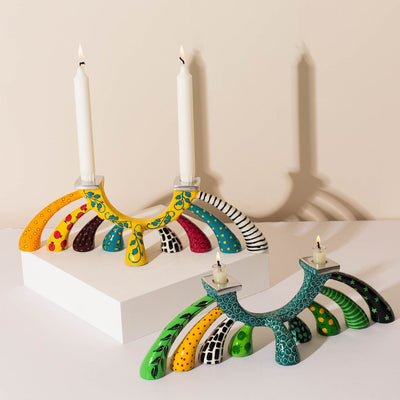 Hand-painted Enamel Finish for Stylish Hanukkah - Twist Series