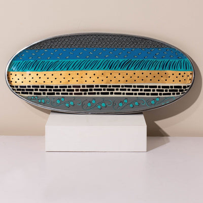 Modern Handmade Shabbat Set – Blue Elegance Series