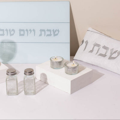 Handmade Luxury Shabbat Set – Silver Spark Series 