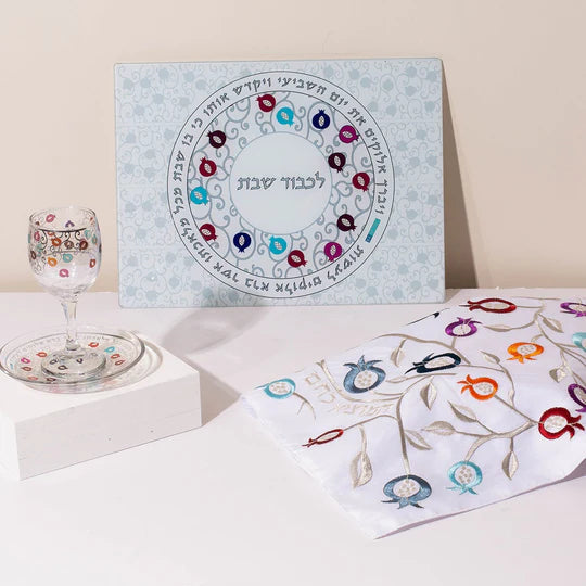 Decorative Pomegranate Shabbat Set – Pomegranate Chic Series 