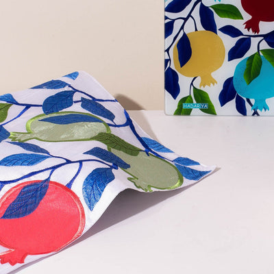 Handmade Challah Cover – Pomegranate Bloom Series
