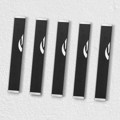 Set of Minimalist Black Mezuzahs for Home - Flames