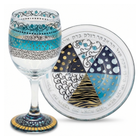 Chic Glass Kiddush Cups with Vibrant Colors – Aqua Spirit Series