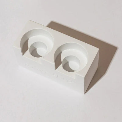 Elegant Shabbat Candlesticks Set with Concrete Tray - Solid Elegance Series 