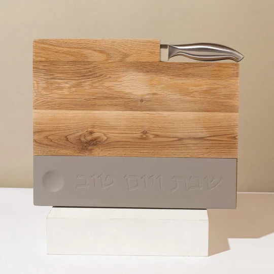 Butcher for Shabbat designed from natural concrete and a knife – Board & Blade series (Copy)  Gray