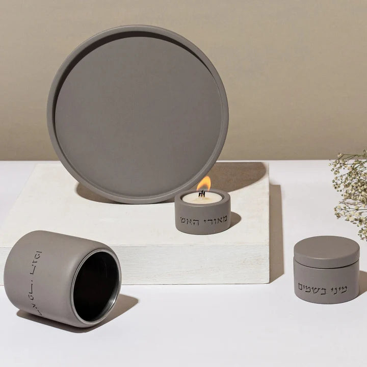 A unique Havdalah set made of natural concrete with a clean finish – Luxe Series (Copy) 