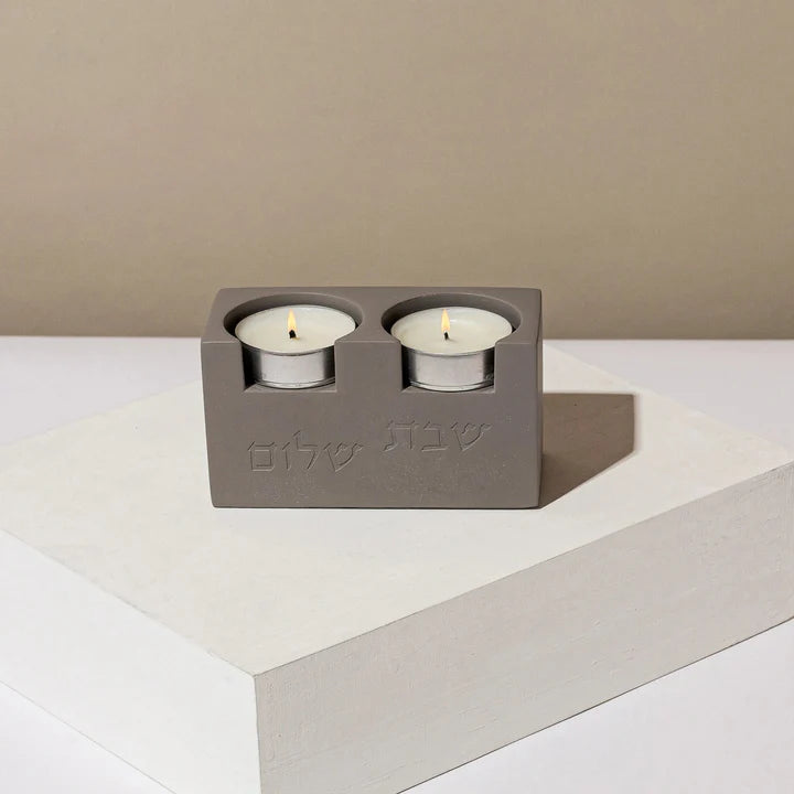 Set of modern design Sabbath candlesticks – Cube Series (Copy) 
